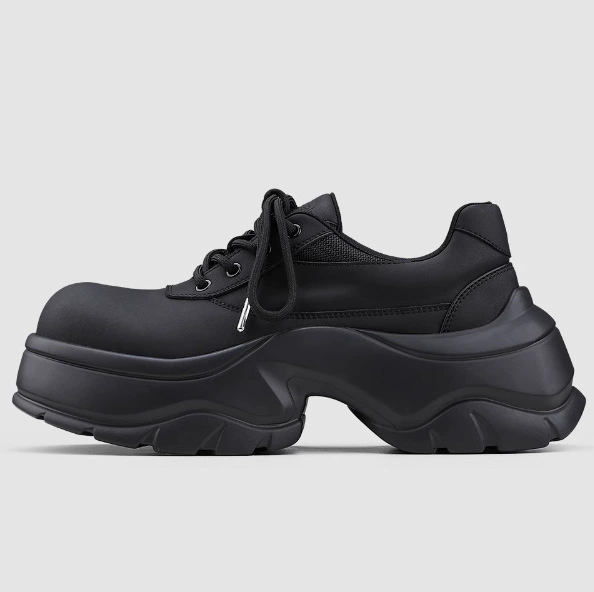 BBF увеличить на 6 см обувь для папы мужские черные туфли с большой головой на толстой подошве, дикие маленькие черные туфли высокого уровня