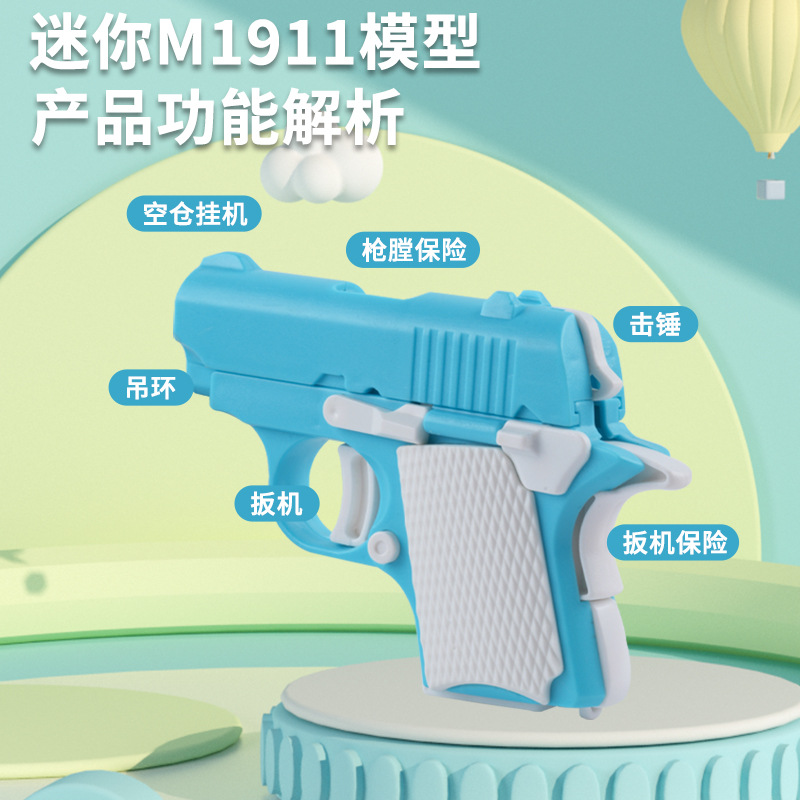 Mini 1911 rábanos pistolas no disparan armas de descarga artefactos para niños cachorros juguetes pistolas al por mayor