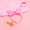 Flashing headband, colorful toy with bow, hairgrip, Korean style, wholesale