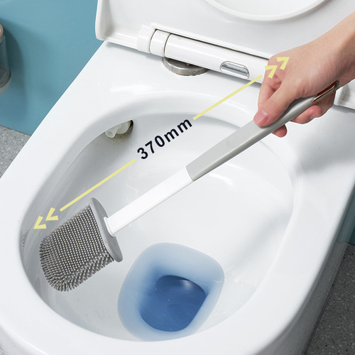 Toilet brush set creative no-punch wall-mounted bathroom toilet brush new long handle no dead corner cleaning brush