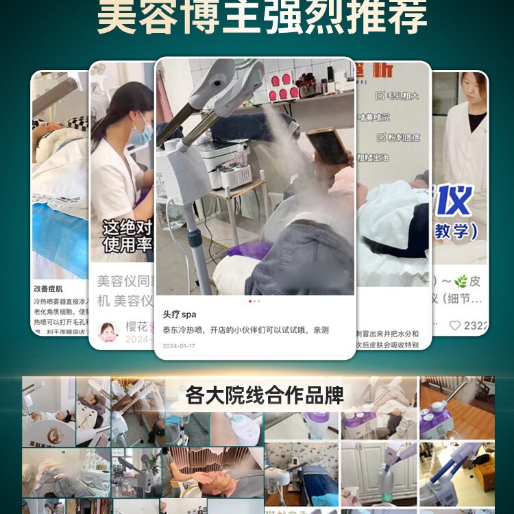 包邮泰东冷热喷雾机美容仪补水双喷蒸脸器热喷仪美容院专用蒸汽蒸|undefined