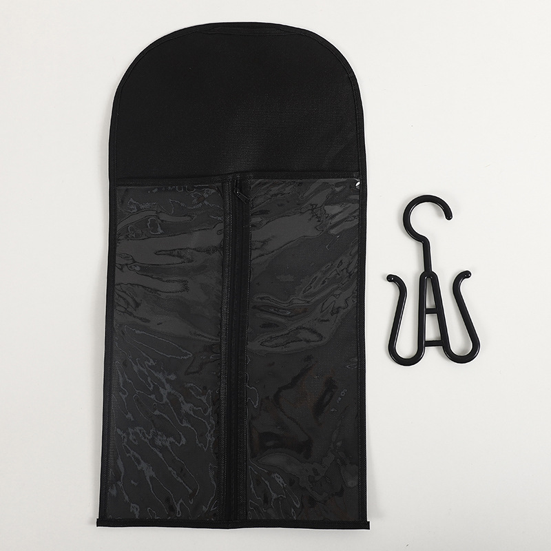 Bolsa de peluca en stock para enviar ganchos bolsa de almacenamiento transparente extensión de cabello percha de cabello bolsa de almacenamiento de cola de caballo image 14