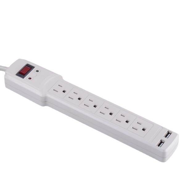 墨西哥 美式 6孔插座 二合一开关 带USB 非标POWER STRIP