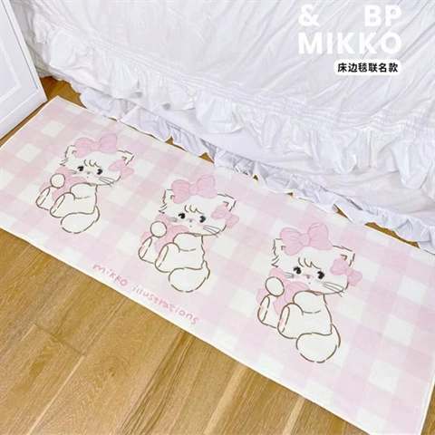 Детский прикроватный коврик MIKKO, искусственный мех, мультяшное покрывало, мягкий коврик нескольких размеров
