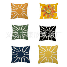 太阳爆款亚马逊希音temu跨境电商新款家居亚麻布抱枕套不含填充物