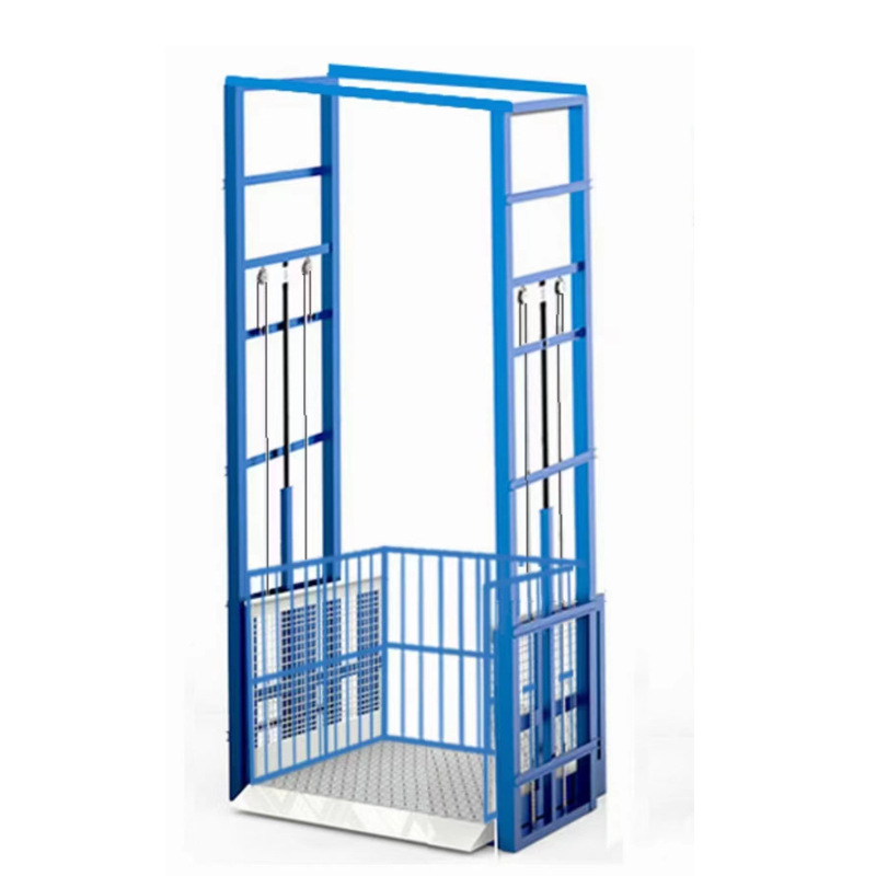 兰州电梯厂供应厂房货梯导轨式液压升降平台链条式货物提升机