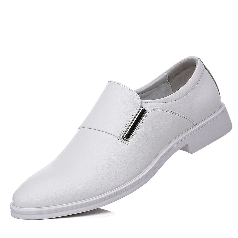 2023 осень-Новые Мужские модельные туфли, мужские Британские кожаные остроконечные Молодежные кожаные туфли, белые туфли, одиночные туфли 0917