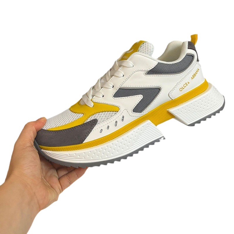 Comercio exterior Marca de moda europea Zapatos de hombre y mujer Nueva plataforma plana de cuero genuino Zapatos de pan de costura Zapatos casuales de pareja deportiva