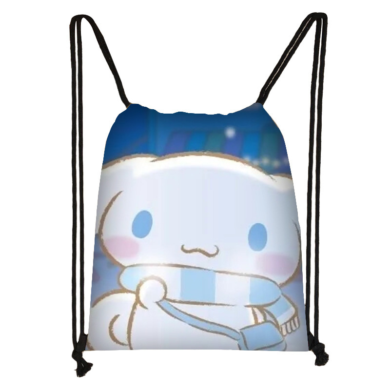 2023新款三丽鸥玉桂狗卡通手提篮球束口袋涤纶制品大容量抽拉绳