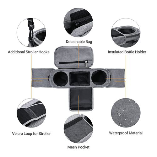 Amazon best-selling portable baby carriage bag outdoor child stroller hanging bag large capacity bottle diaper bag