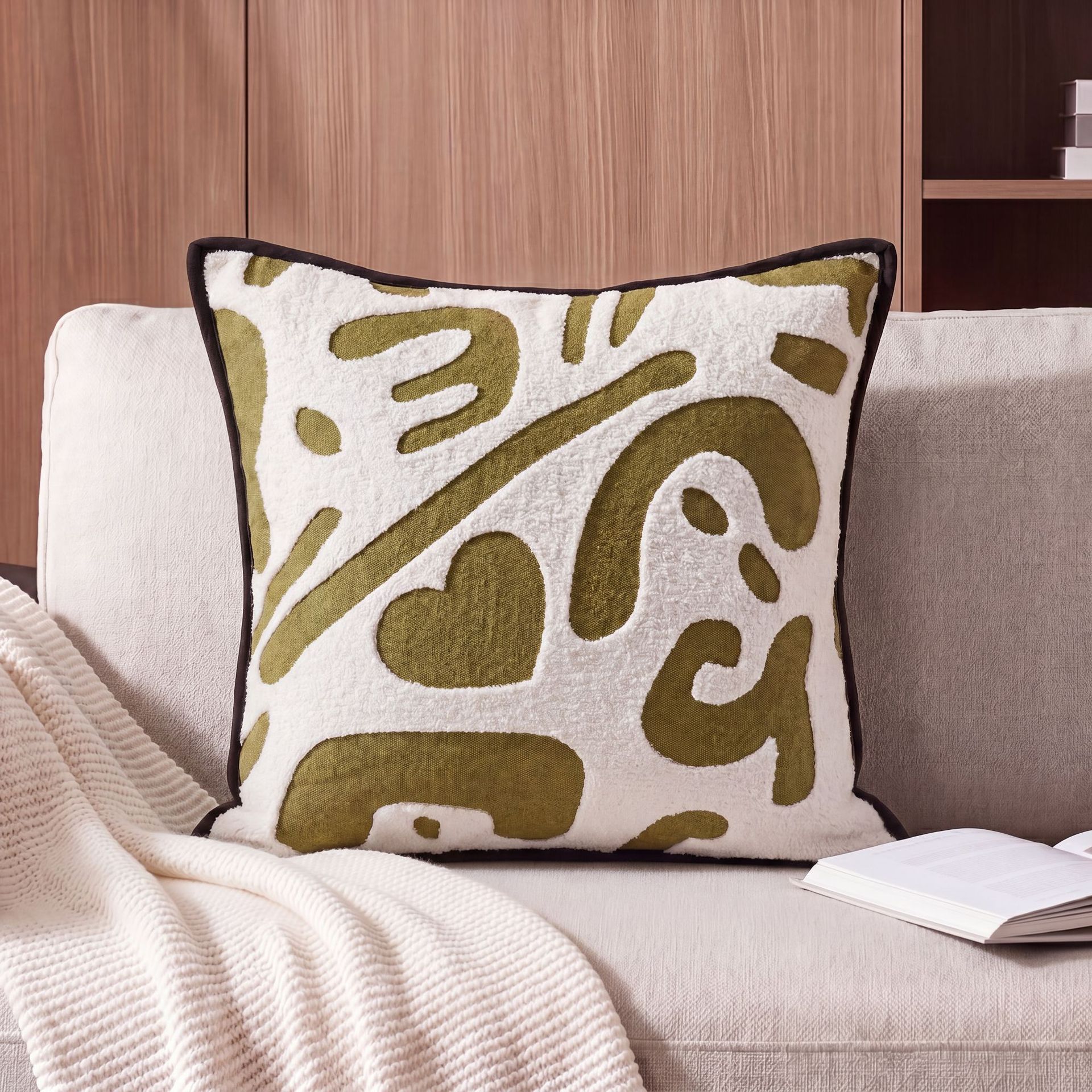 Nórdico de lujo ligero sofá almohada al por mayor almohada de sala de estar inwind jersey jacquard almohada transfronteriza un cabello