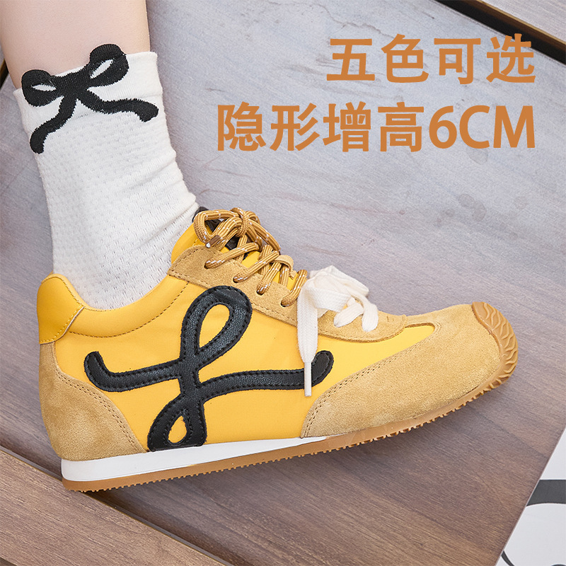 53181 Mini Yang with 6CM invisible inner heightening casual shoes women's ballet style retro moral training sports Forrest Gump shoes