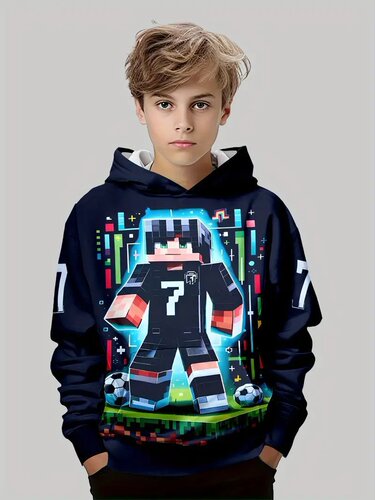 Amazon Cross-Border My World Boys 'Sweater 3D Digital Print Minecraft Print Fashion Hoodie