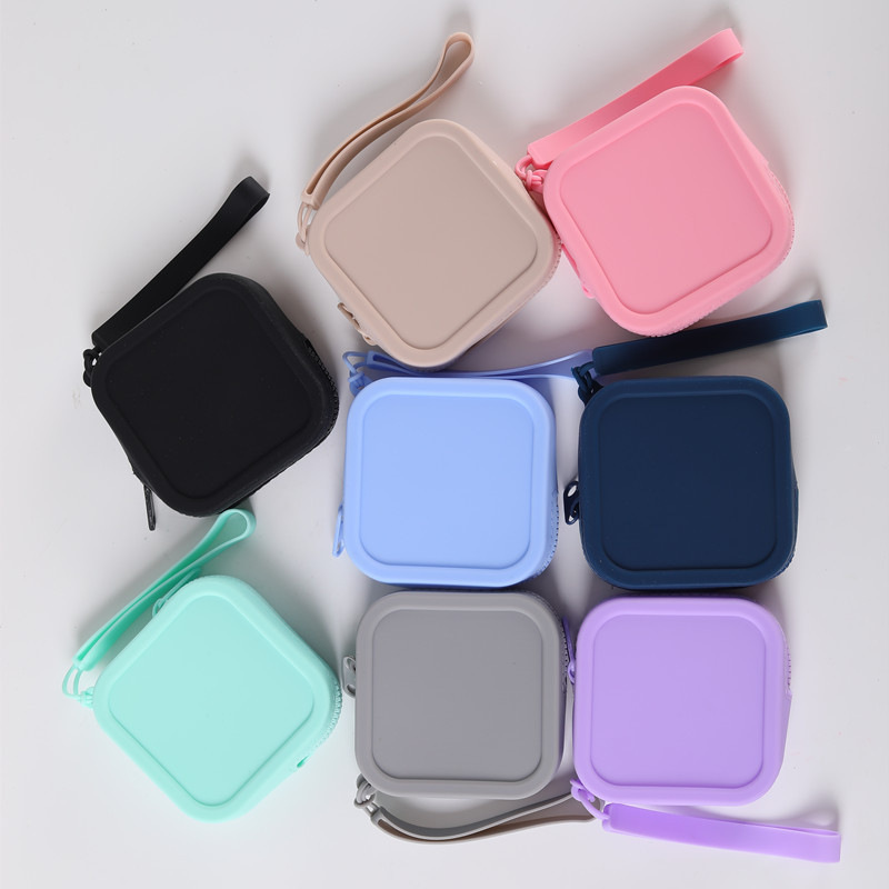 Silicone Coin Purse Storage Small Square Bag Ins Lipstick Headset Data Cable Zipper Storage Bag Portable Key Bag Silicone Coin Purse Storage Small Square Bag Ins Lipstick Headset Data Cable Zipper Storage Bag Portable Key Bag