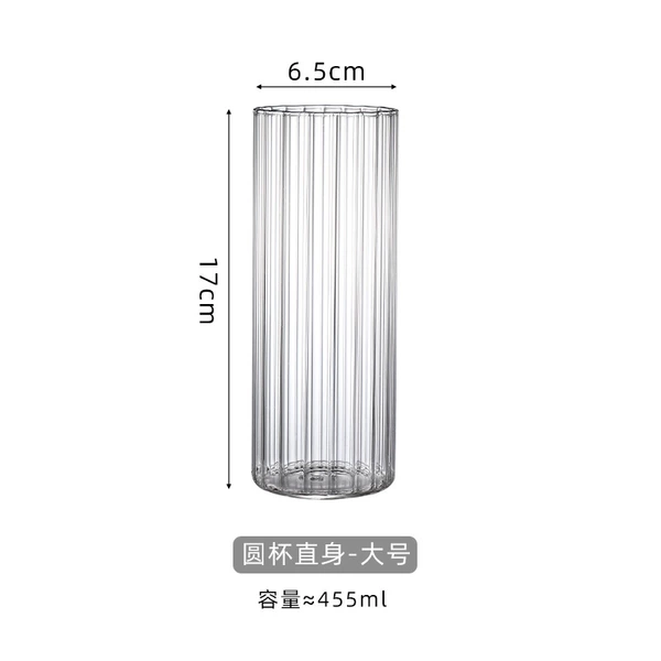 Wide striped round cup 65*170 [455ml] 40 pack