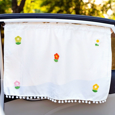 block baby car interior shading, Car curtains - five-color-sunflower-sunshade