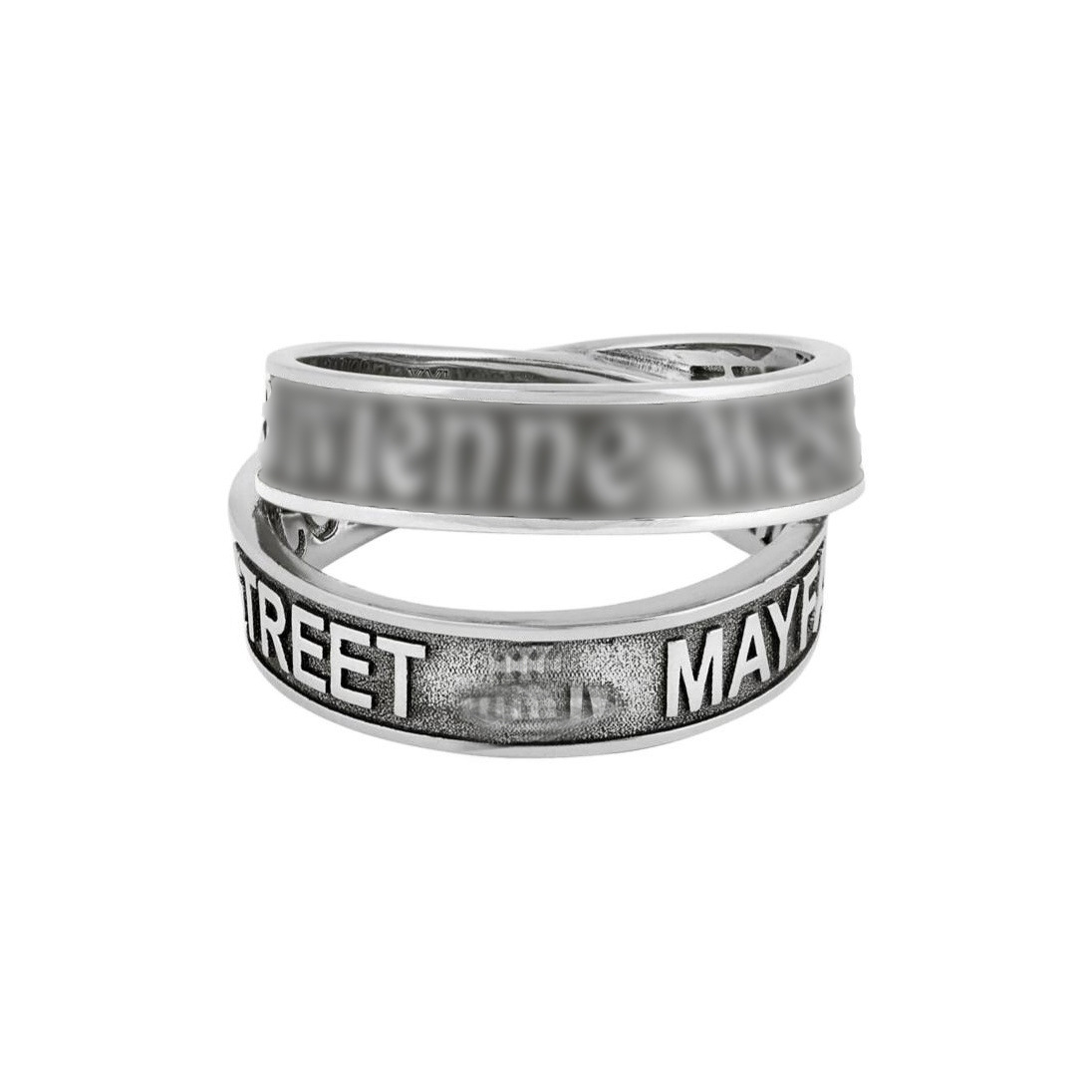Xixi Planet Saturn Engraved Double Ring Asymmetrical Punk Style Light Luxury Ring 2026 New Model Unisex