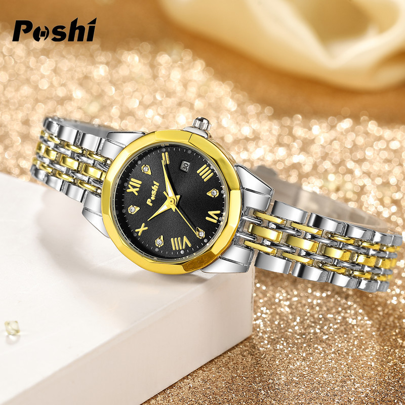 Venta caliente calendario único impermeable reloj de mujer POSHI marca reloj de cuarzo reloj de moda mujer TikTok live