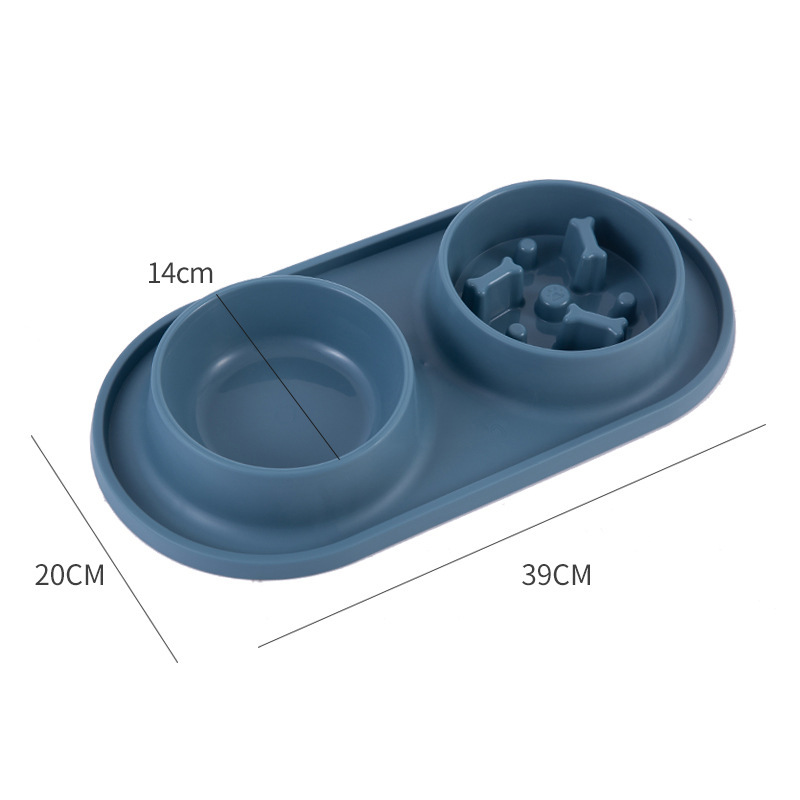 Mascota de silicona para mascotas comida lenta anti-estrangulamiento lamiendo tazón beber vajilla integrada de acero inoxidable para mascotas tazón plegable de silicona