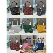 高雅德手提单肩包mini托特包 双面可用子母包 戈雅同款配真皮菜蓝