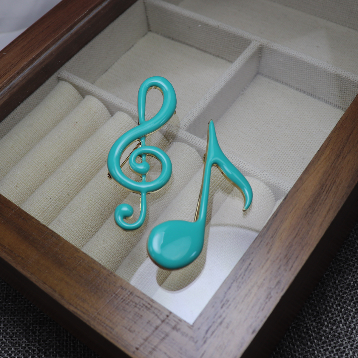 Original Academy Style Multicolor Handmade Enamel Notes Music Student Brooch Corsage Clothing Accessories
