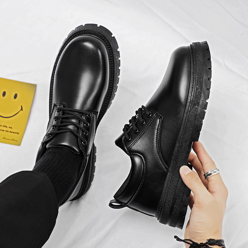 Herren Freizeitschuhe Aus Leder Im Britischen Arbeitsstil Bequem_voghion.com