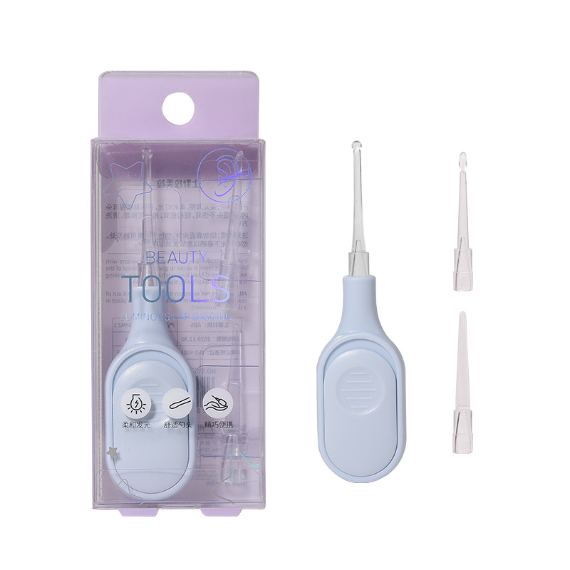 LMLTOP auricular luminoso conjunto de 3 piezas cucharas visibles auriculares limpias auriculares con lámpara herramienta de auriculares seleccionada estrictamente