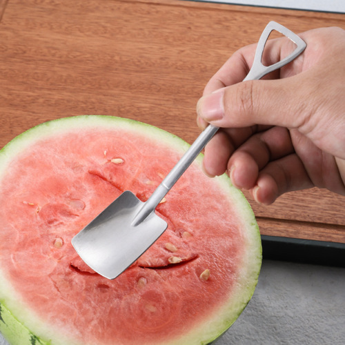 Stainless steel spoon, shovel spoon, watermelon spoon, Internet celebrity creative high-end shovel spoon, snow cream dessert spoon, soup spoon, stirrer spoon