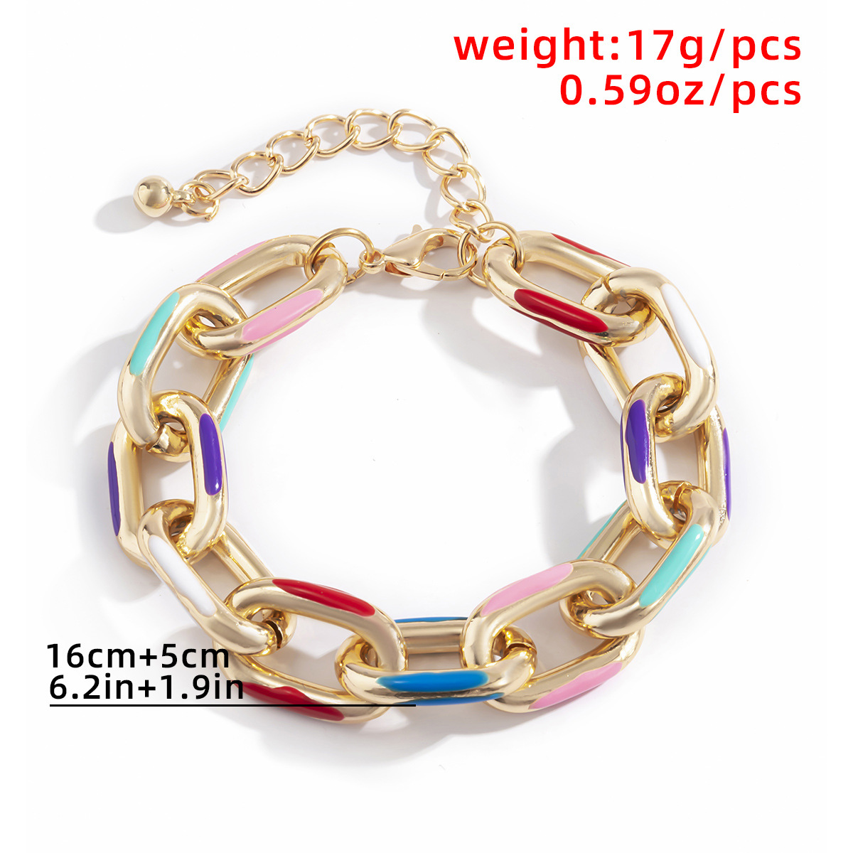 Pulsera De Metal Con Aceite Que Gotea De Colores display picture 2