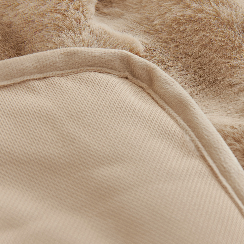 Unisex Winter rabbit plišasta prevleka za kavč zimska debela nedrseča prevleka za kavč nov slog blazine_voghion.com