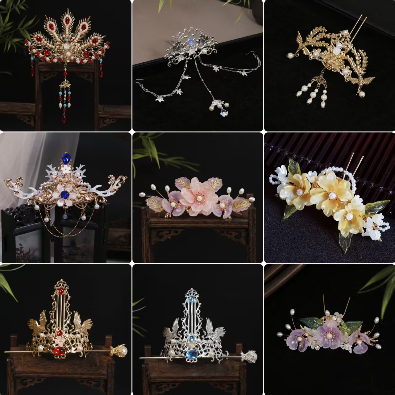 Ancient Style Exotic Style Hairpin Hair Crown Fairy Long Tassel Hairpin Han Dynasty Dunhuang Style Long Tassel Purple Accessories