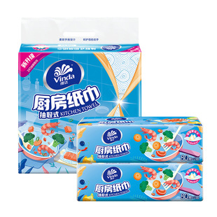 Vader kitchen paper 80 2-layer kitchen paper towel 3 packs for household food kitchen paper towel