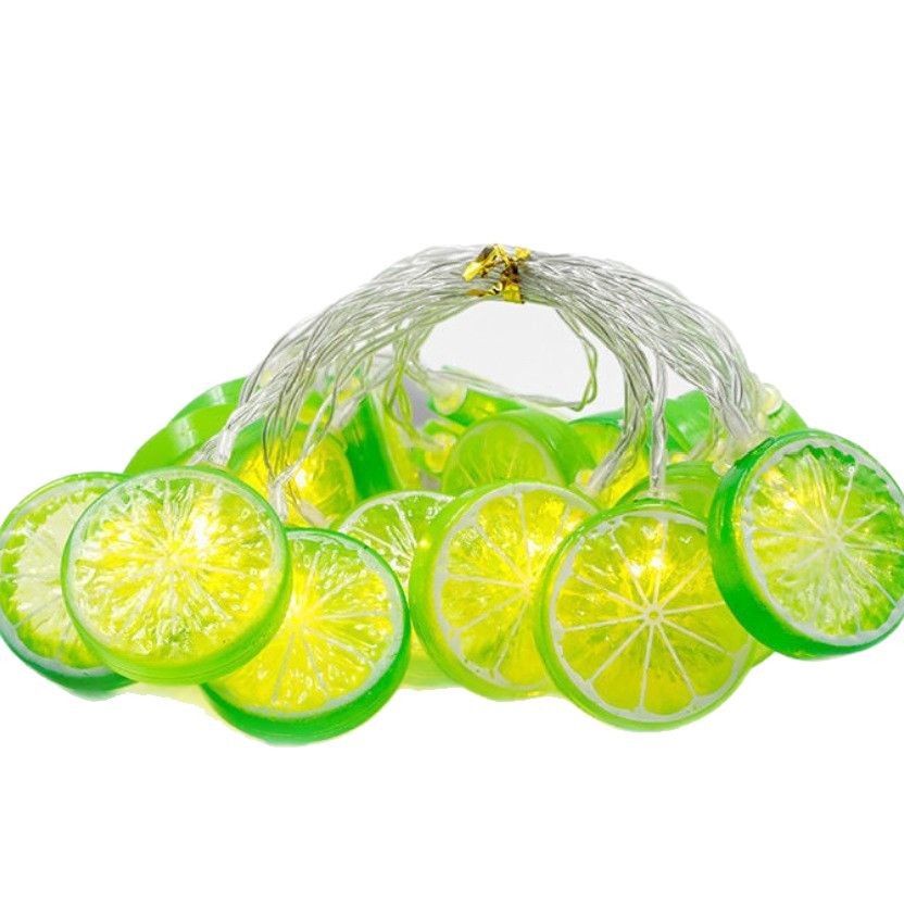 Verano imitación limón lámpara de lámpara al por mayor festivales decoración de fiesta solar cabina decoración de lámparas de colores al aire libre