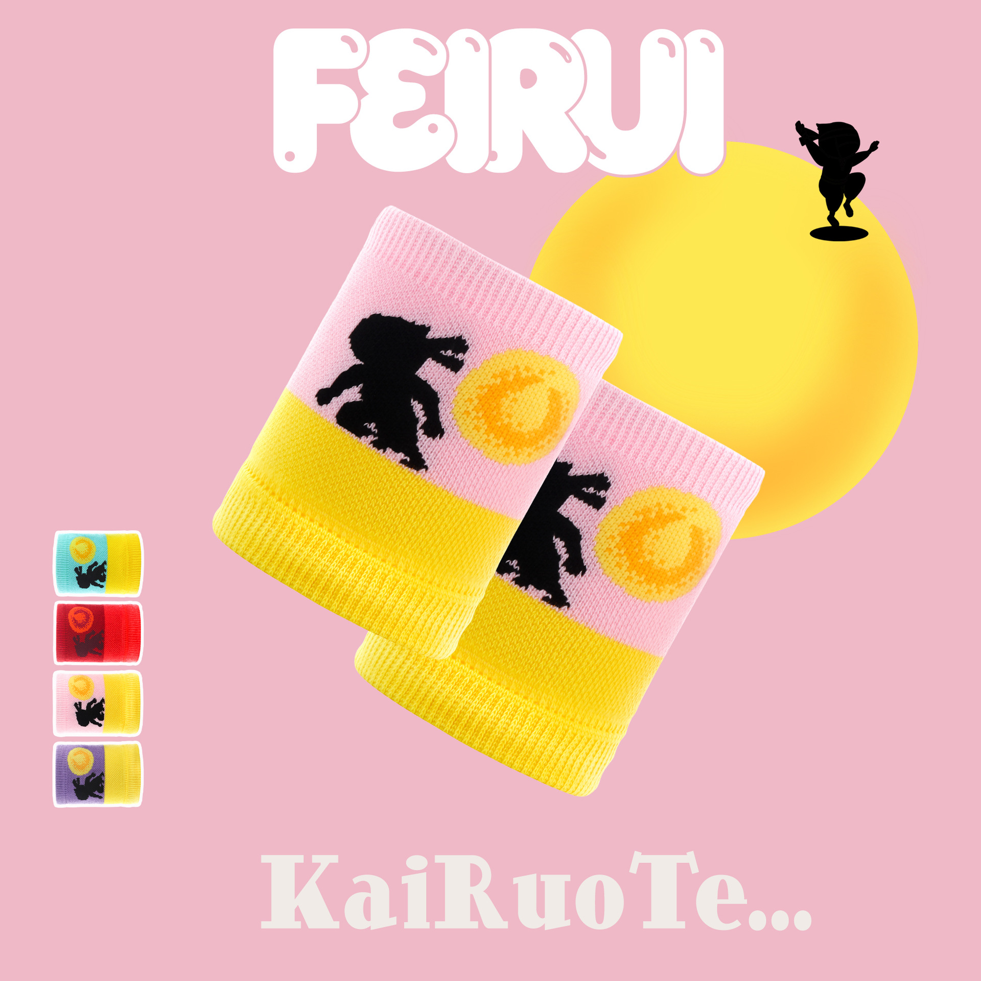 Anime wristband wristband wristband men and women children fitness volleyball running wristband in stock wholesale custom