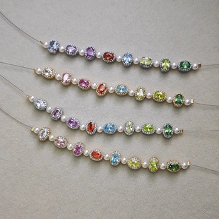 �~�18K��ɫ�׽�ɫ�E�A�ζ��΢��ʯ�����������DIY�Ʒ���