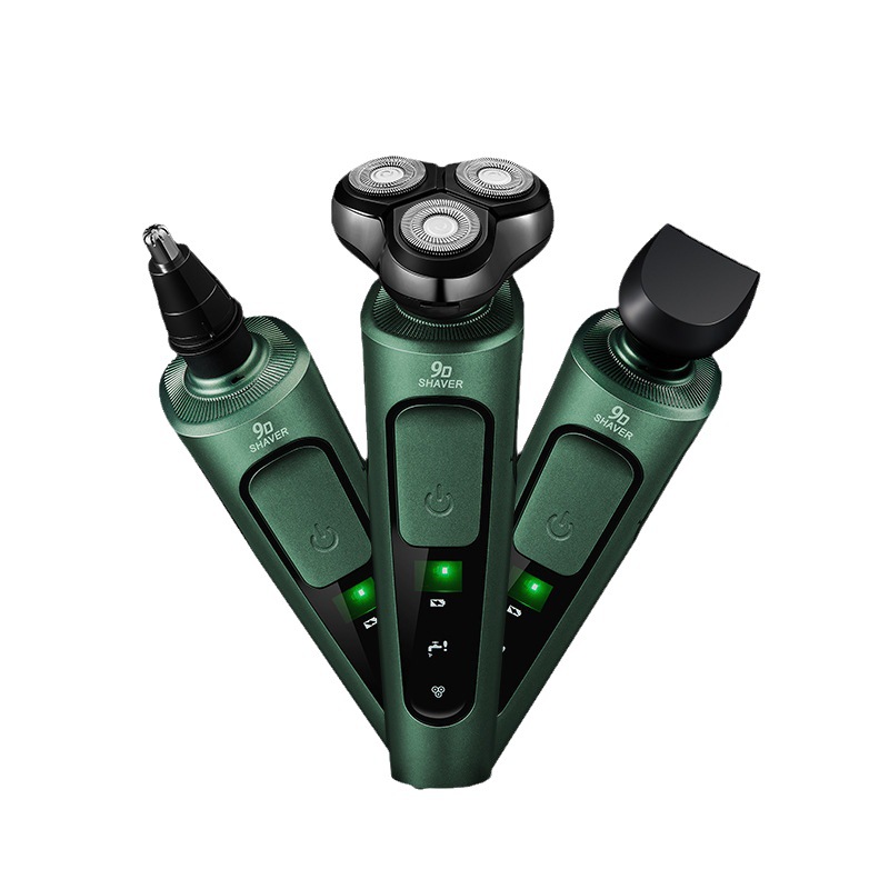 Men's 9D Electric Shaver USB Rechargeable Fully Washable Floating Three Blade Multi Functional Home Appliance Personal Care_voghion.com