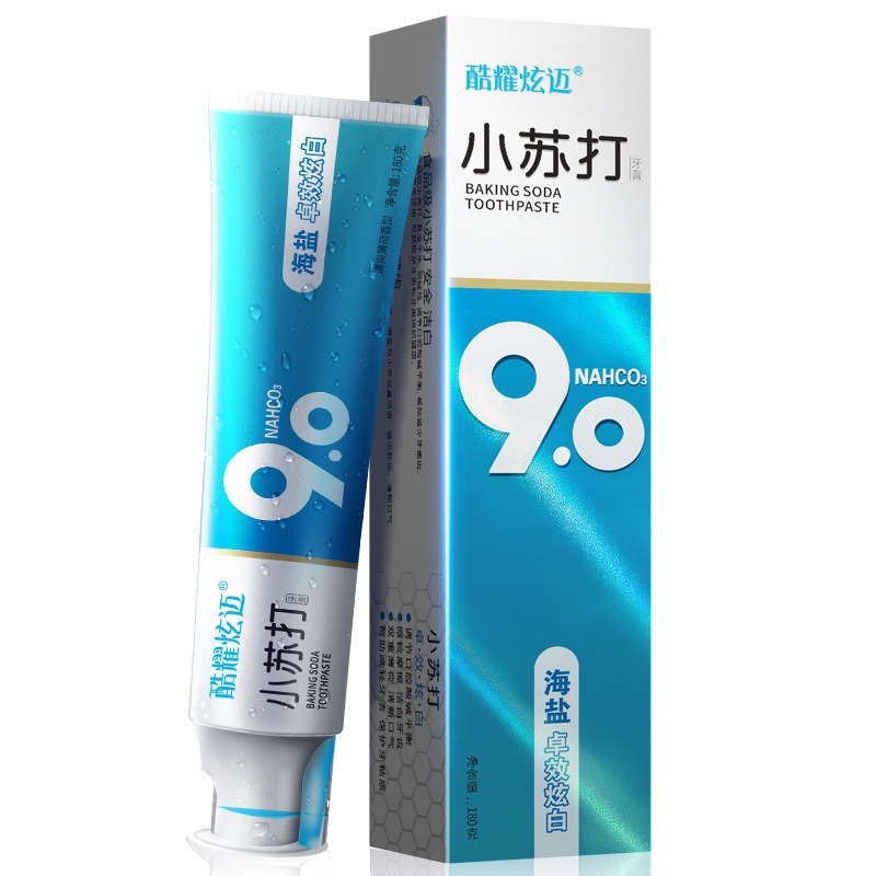 海盐小苏打牙膏亮白去口臭去牙渍去黄薄荷清新防敏感蛀牙现货批发|undefined
