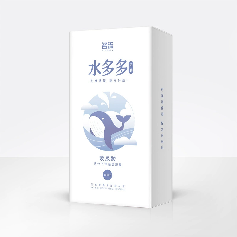 名流 Night Shui Duoduo Hyaluronic Acid Condom 10 Packs Glossy Ultra Thin Condom Adult Sex Products