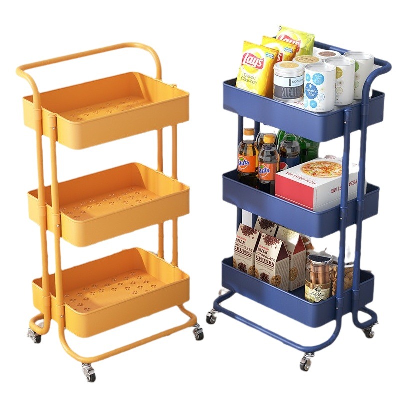 Carrito de cocina con ruedas, estante de almacenamiento multifuncional de varias capas para dormitorio o sala de estar