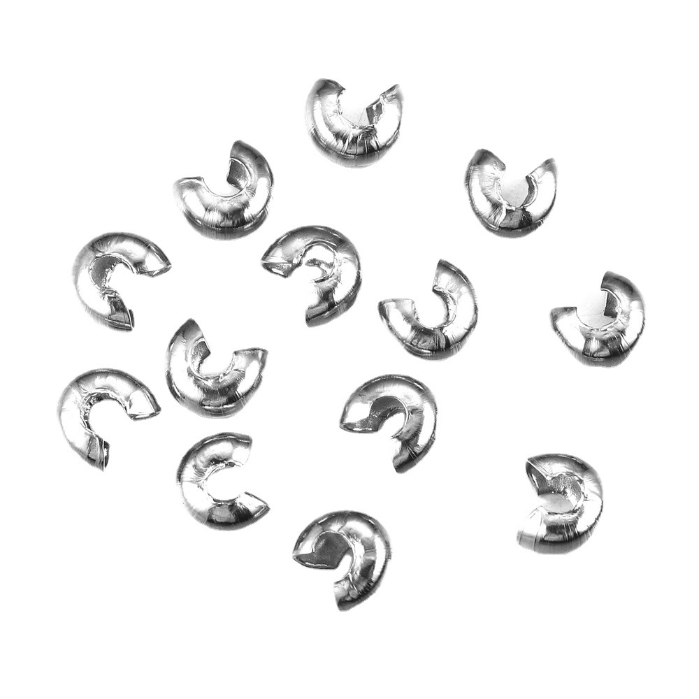 Hebilla de media luna de acero inoxidable apertura hueca cuentas de posicionamiento medio mes bolsa hebilla pulsera cuentas de posicionamiento cierre hebilla de la Media Luna