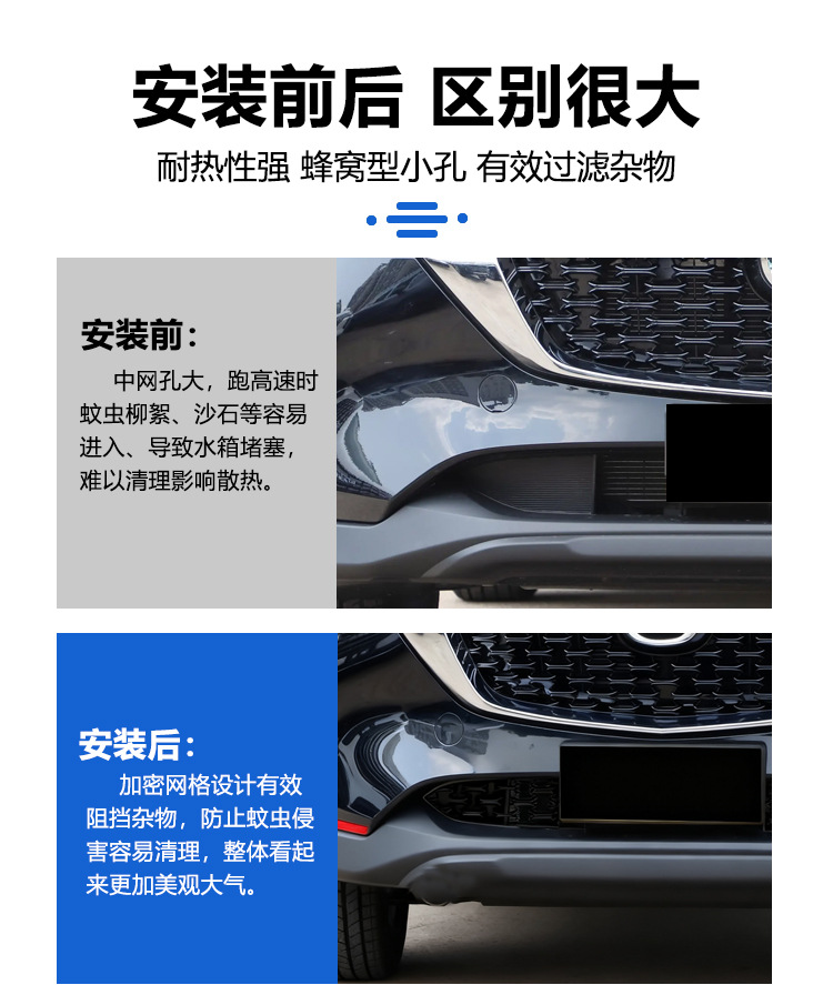 Suitable for 25 Changan Mazda Cx-5 Insect-Proof Nets, Front Grille, Water Tank Protective Cover, Insect-Proof and Catkin Modification
