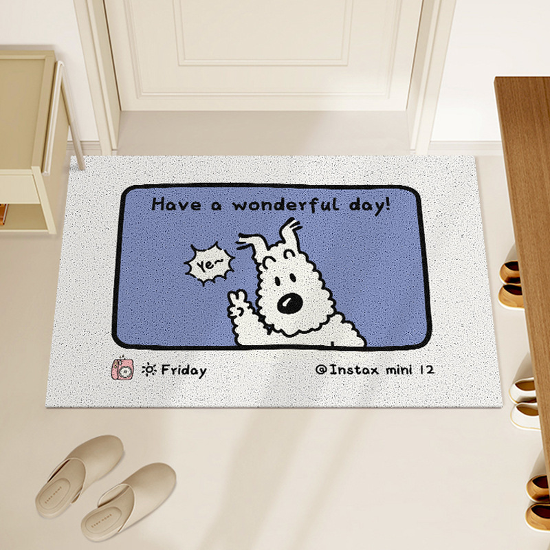 Home Floor Mat Cartoon Cute Pet Household Wear-resistant Dirty-resistant Foot Mat Hallway Entrance Mud Scraping Silk Loop Foot Mat Home Floor Mat Cartoon Cute Pet Household Wear-resistant Dirty-resistant Foot Mat Hallway Entrance Mud Scraping Silk Loop Foot Mat