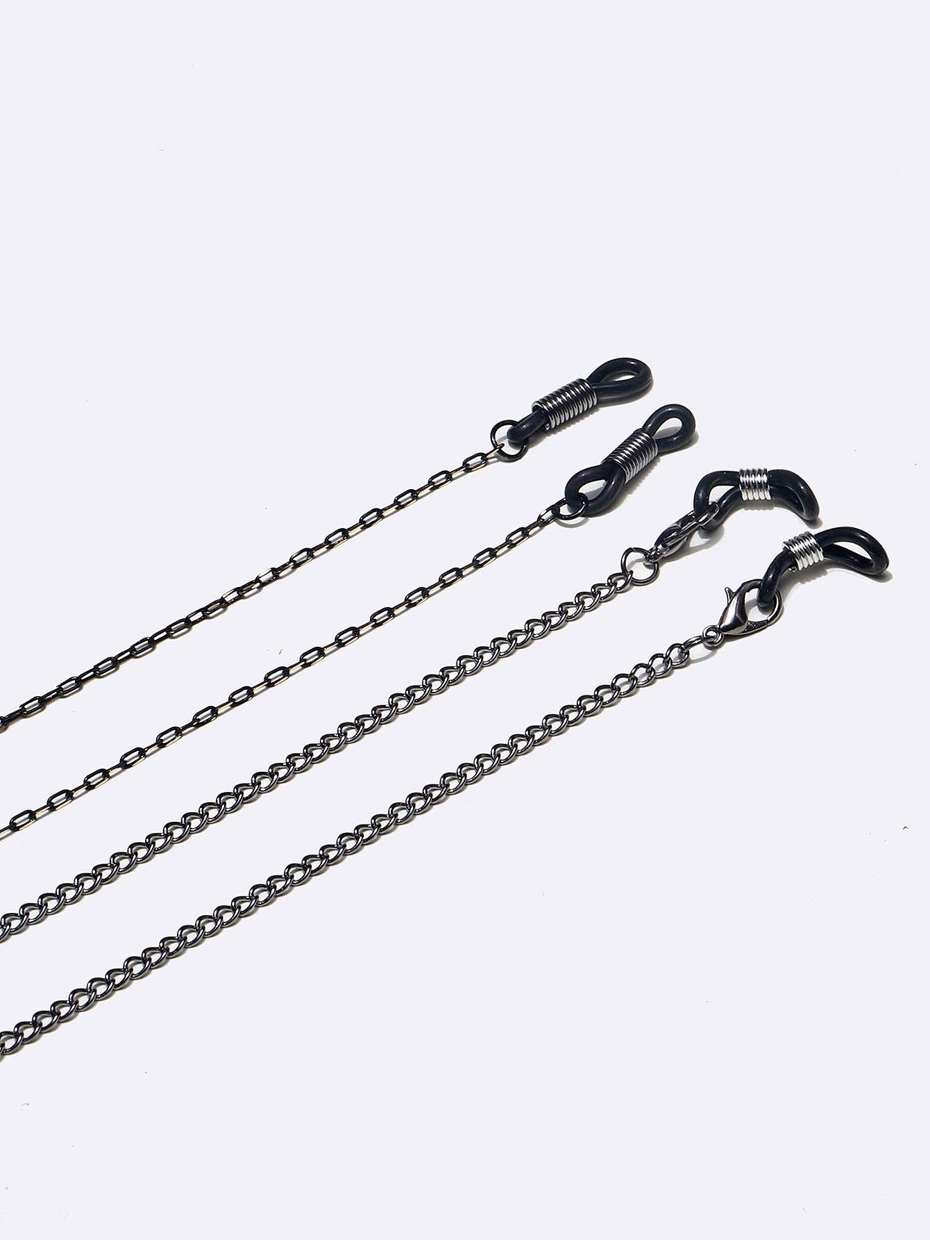 Simple Two-piece Black Hollow Chain Glasses Chain Wholesale Nihaojewelry display picture 2