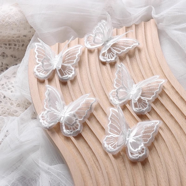 New Style Lace Butterfly Stereo 6cm Double Embroidery Butterfly Hairpin Hair Accessories DIY Hanfu Garment Accessories New Style Lace Butterfly Stereo 6cm Double Embroidery Butterfly Hairpin Hair Accessories DIY Hanfu Garment Accessories