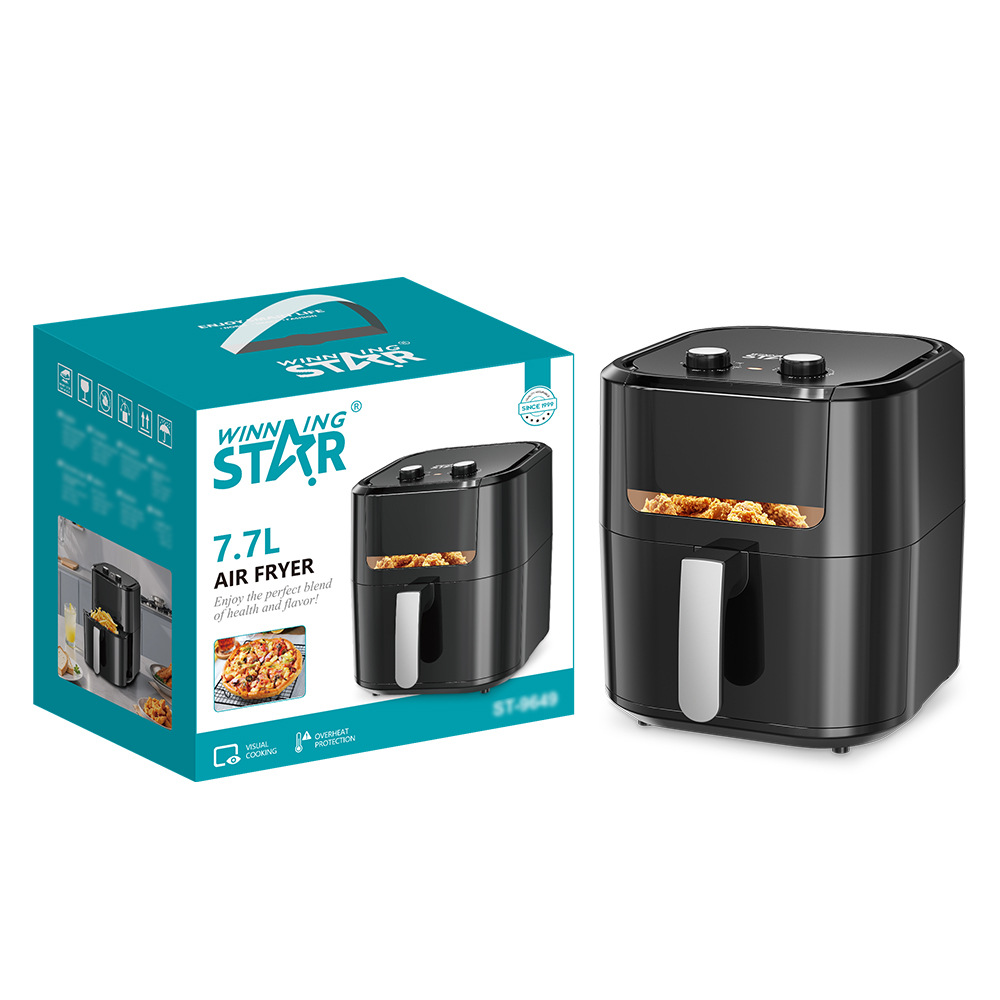 Winningstar estándar británico estándar europeo de gran capacidad 7.7L pollo frito papas fritas huevo tarta barbacoa multifunción freidora de aire