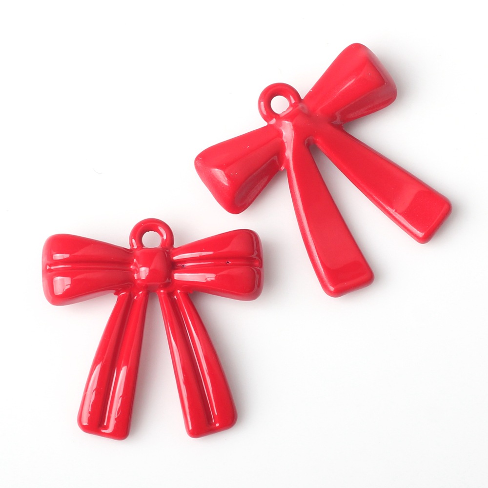 28g Weight Pendant Jewelry Making Type DIY Jewelry Accessories Classification 10 PCS/Package Quantity Alloy Material Bow Knot Pattern Spray Paint, Plating Design Simple Style Style 10 PCS/Package Alloy Bow Knot Pendant 1