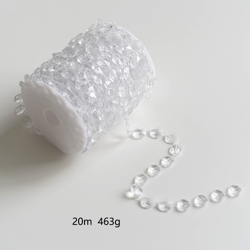 Ins北欧水晶クリスマスツリー装飾ビーズ氷凌水滴雪花ペンダントクリスマス透明雪氷装飾