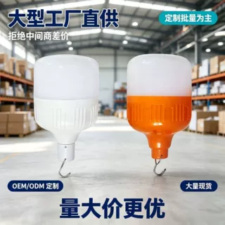 节能 USB 可充电塑料 LED E27 灯泡带电池可调光适用于户外露营灯