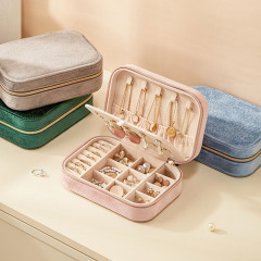 シンプルなジュエリー収納ボックス、携帯用ベルベットジュエリーボックス、イヤリング、指輪、ネックレス、越境欧米卸売