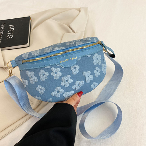 New  Embroidered Fashion Universal Trend Minimalist Spring Summer Crossbody Bag Bust Bag Waist Bag Wholesale